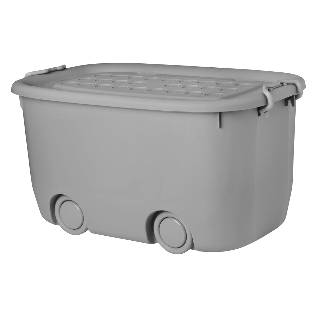 Cajas organizadoras de plástico con ruedas.