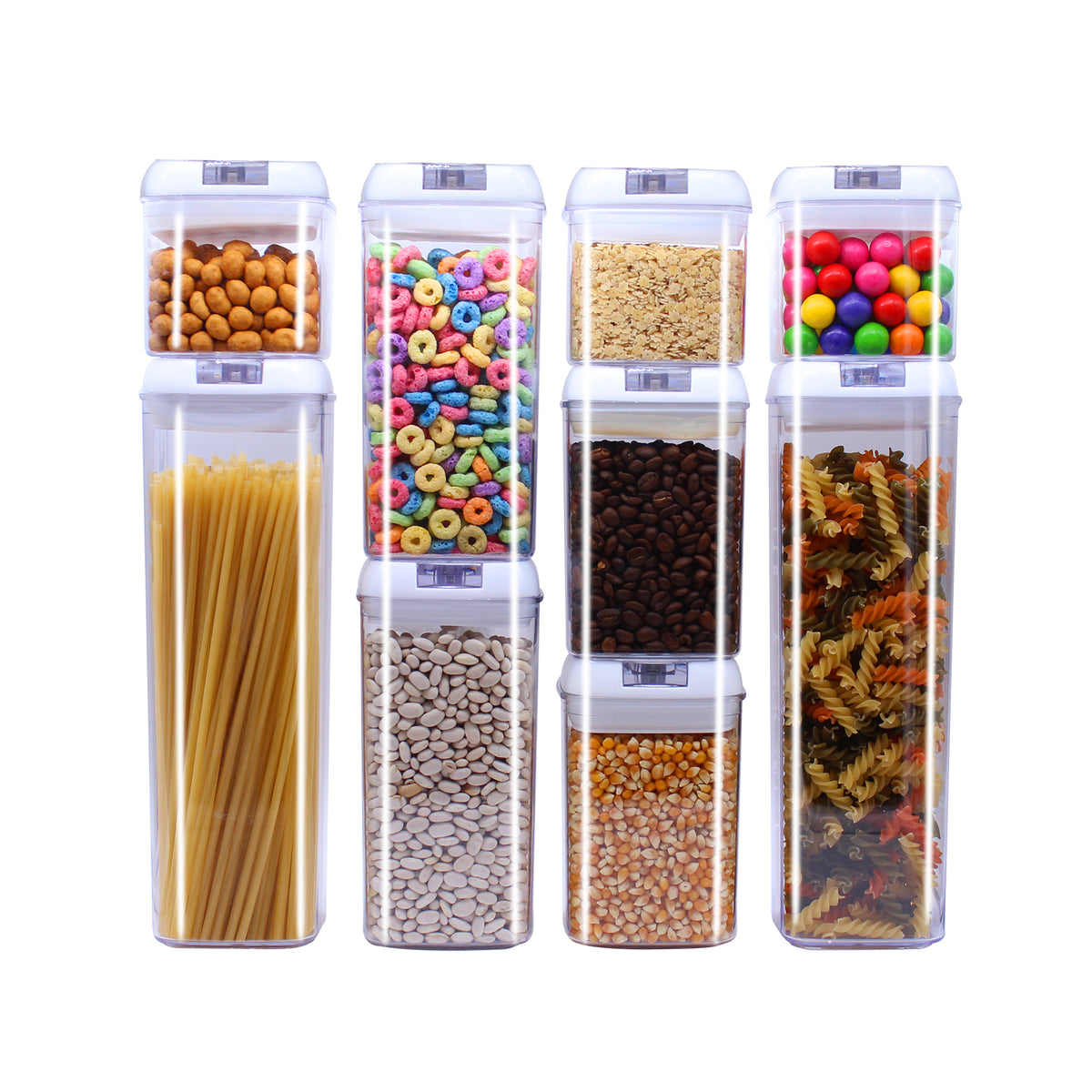 AIRTIGHT CONTAINERS - 9 PIECES.