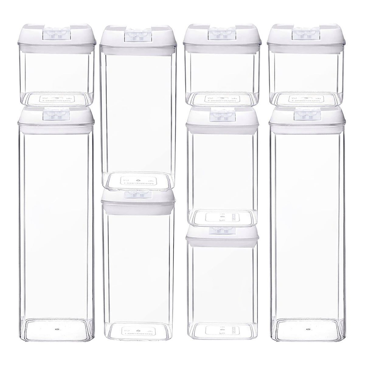AIRTIGHT CONTAINERS - 9 PIECES.