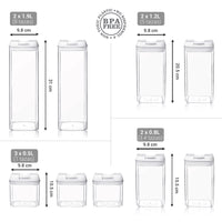 AIRTIGHT CONTAINERS - 9 PIECES.