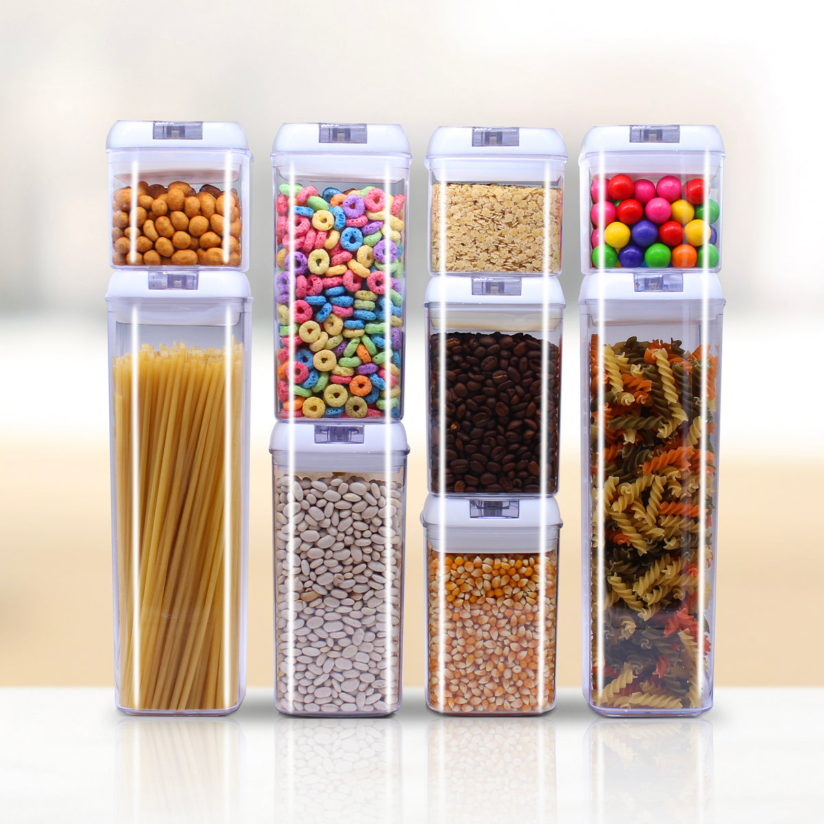 AIRTIGHT CONTAINERS - 9 PIECES.