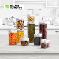 AIRTIGHT CONTAINERS - 9 PIECES.