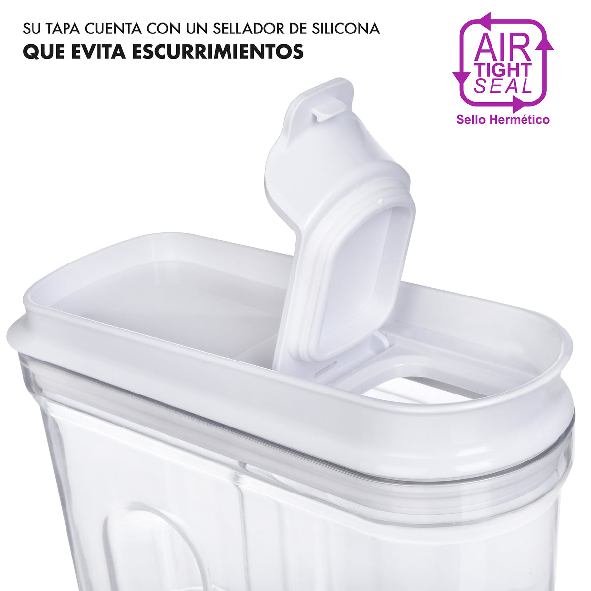 BASIC AIRTIGHT CEREAL CONTAINERS - 3 PIECES.