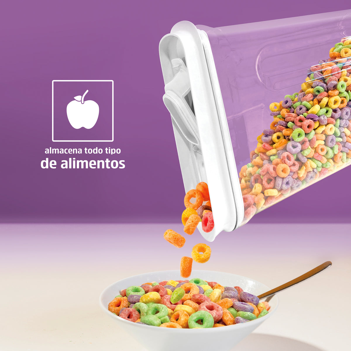 PREMIUM AIRTIGHT CEREAL CONTAINERS - 3 PIECES.