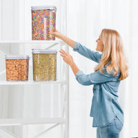 PREMIUM AIRTIGHT CEREAL CONTAINERS - 3 PIECES.