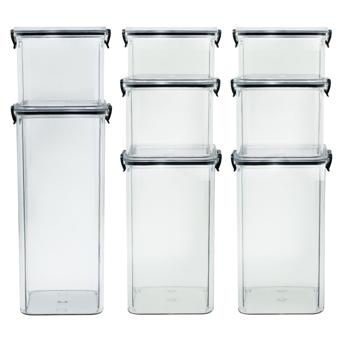 AIRTIGHT CONTAINERS - 8 PIECES.