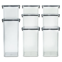 AIRTIGHT CONTAINERS - 8 PIECES.