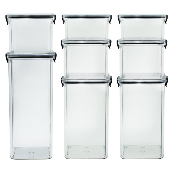 AIRTIGHT CONTAINERS - 8 PIECES.