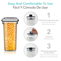 AIRTIGHT CONTAINERS - 8 PIECES.