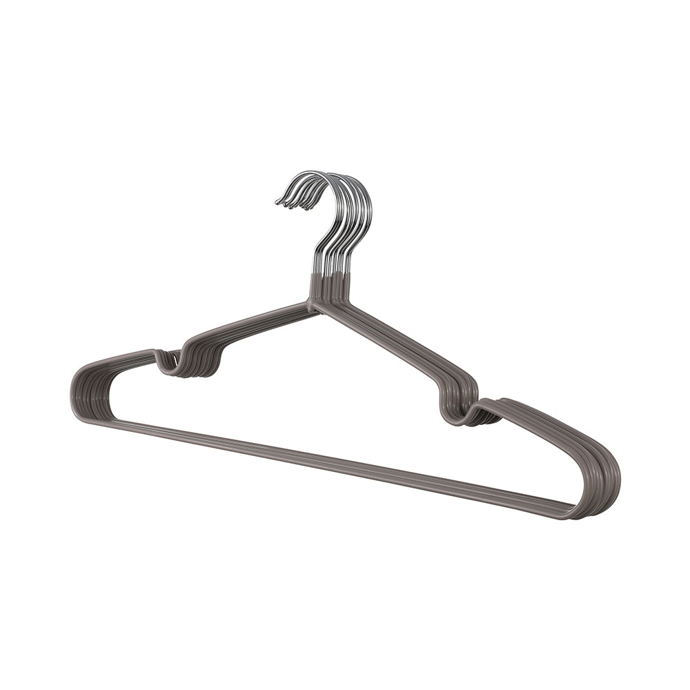 METAL CLOTHES HOOKS WITH PVC COVER - 10 PIECES.