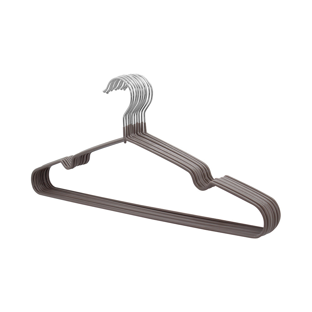 METAL CLOTHES HOOKS WITH PVC COVER - 10 PIECES.