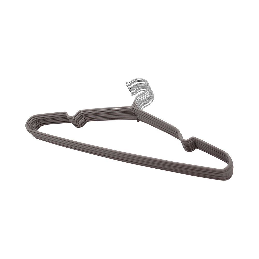 METAL CLOTHES HOOKS WITH PVC COVER - 10 PIECES.