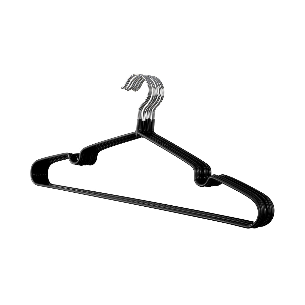 METAL CLOTHES HOOKS WITH PVC COVER - 10 PIECES.