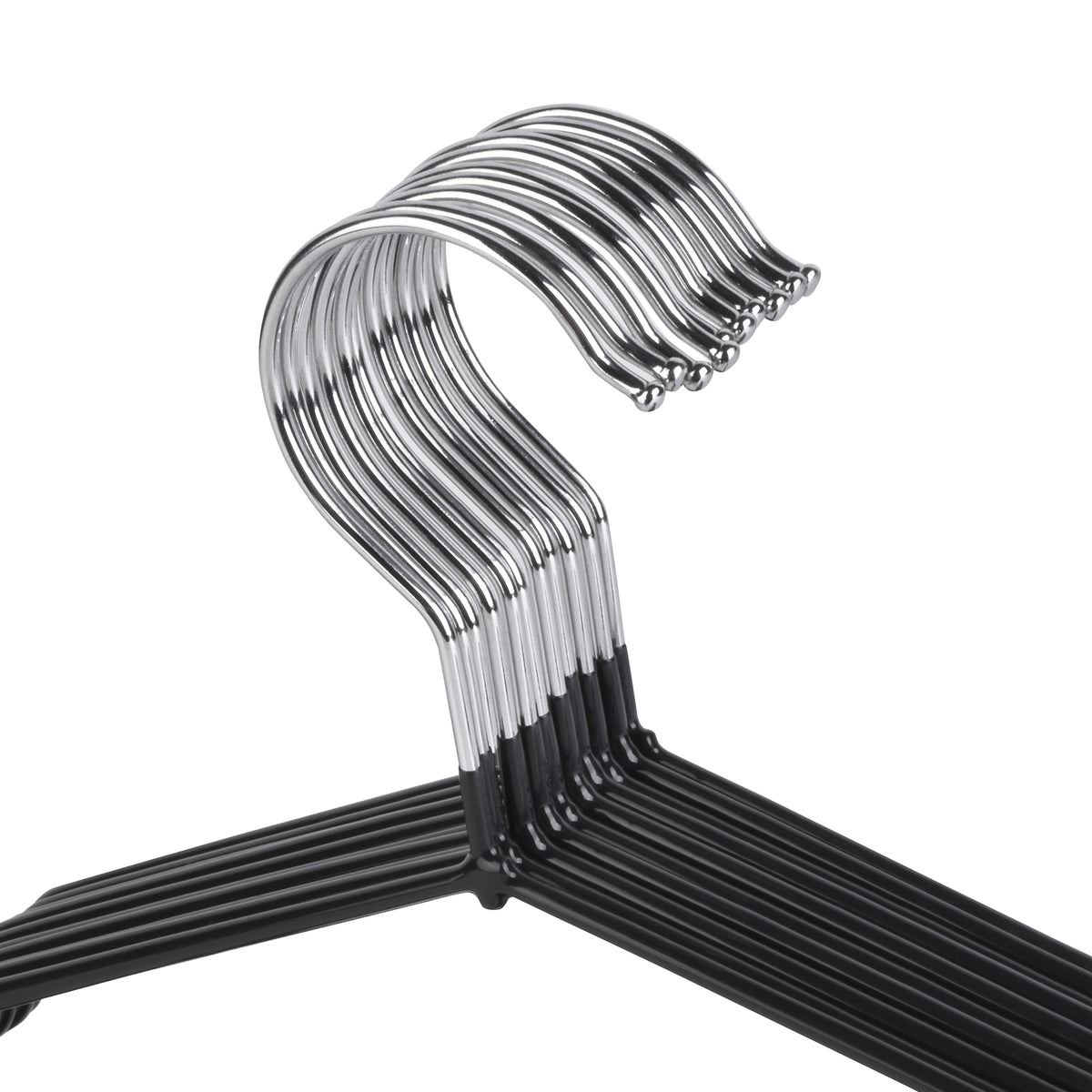 METAL CLOTHES HOOKS WITH PVC COVER - 10 PIECES.