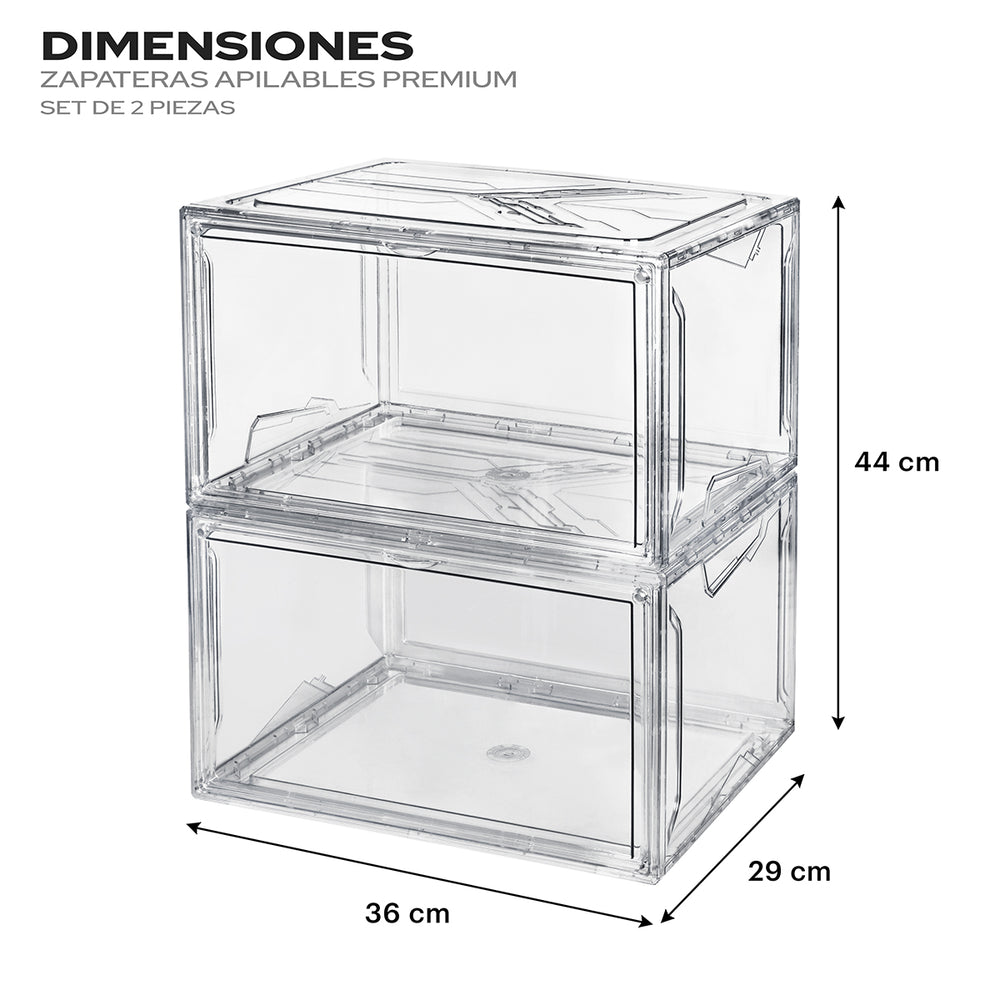 MEGAN STACKABLE SHOE RACK - 2 PIECES.