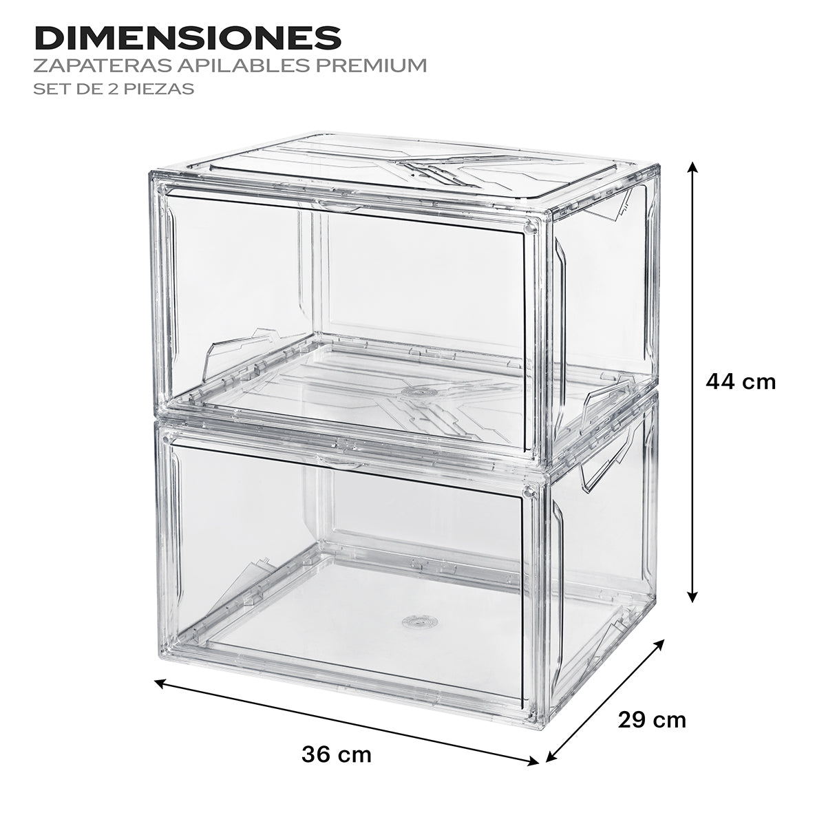 MEGAN STACKABLE SHOE RACK - 2 PIECES.