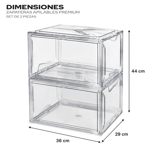 MEGAN STACKABLE SHOE RACK - 2 PIECES.