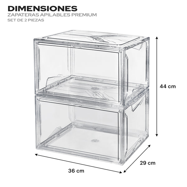 MEGAN STACKABLE SHOE RACK - 2 PIECES.